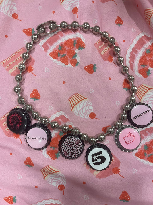 Bottle Cap Junk Necklace